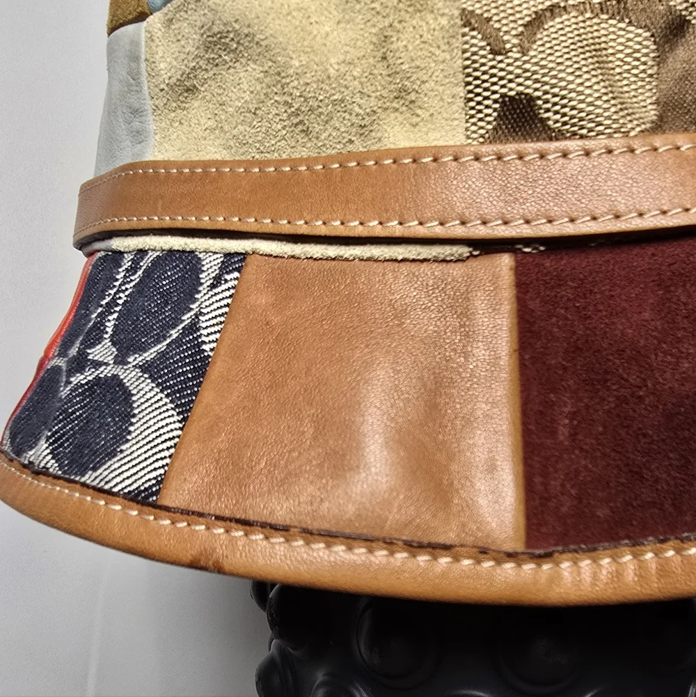 Coach Bucket Hat Y2K Vintage Leather Suede - Picture 8 of 8